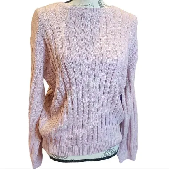 Blank NYC Heather Ribbed Crewneck Sweater XS - Picture 4 of 7